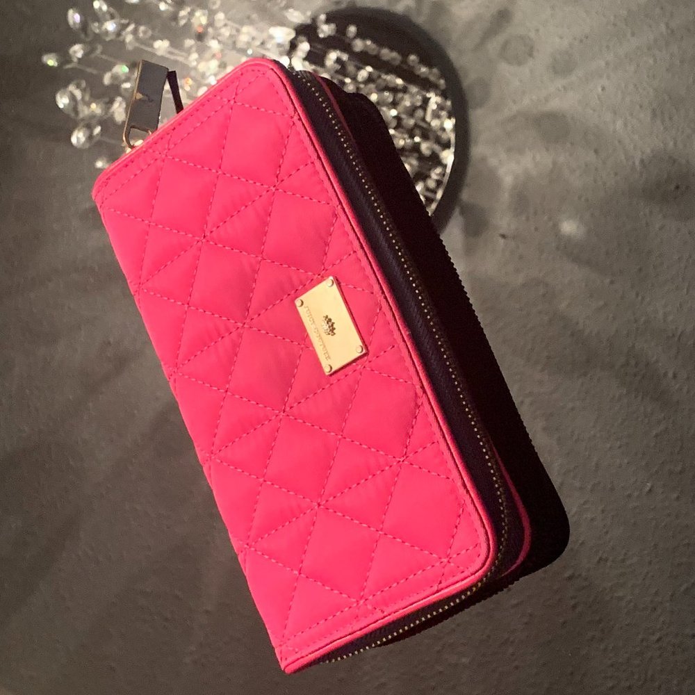 Quilted Pink Juicy Couture Zip Around Wallet